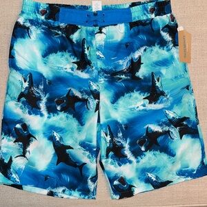 NWT Thereabouts Boys Shark Swim Trunks Size XL 16/18. JC Penny Brand